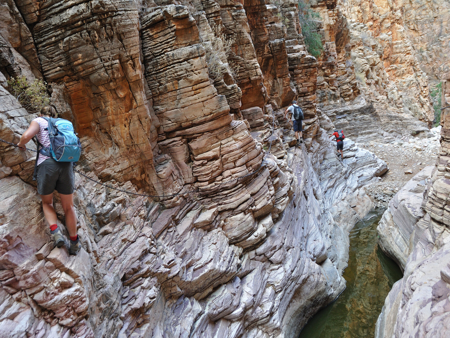 Naukluft - Olive trail A small part in the canyon is quite technical. Stefan Cruysberghs